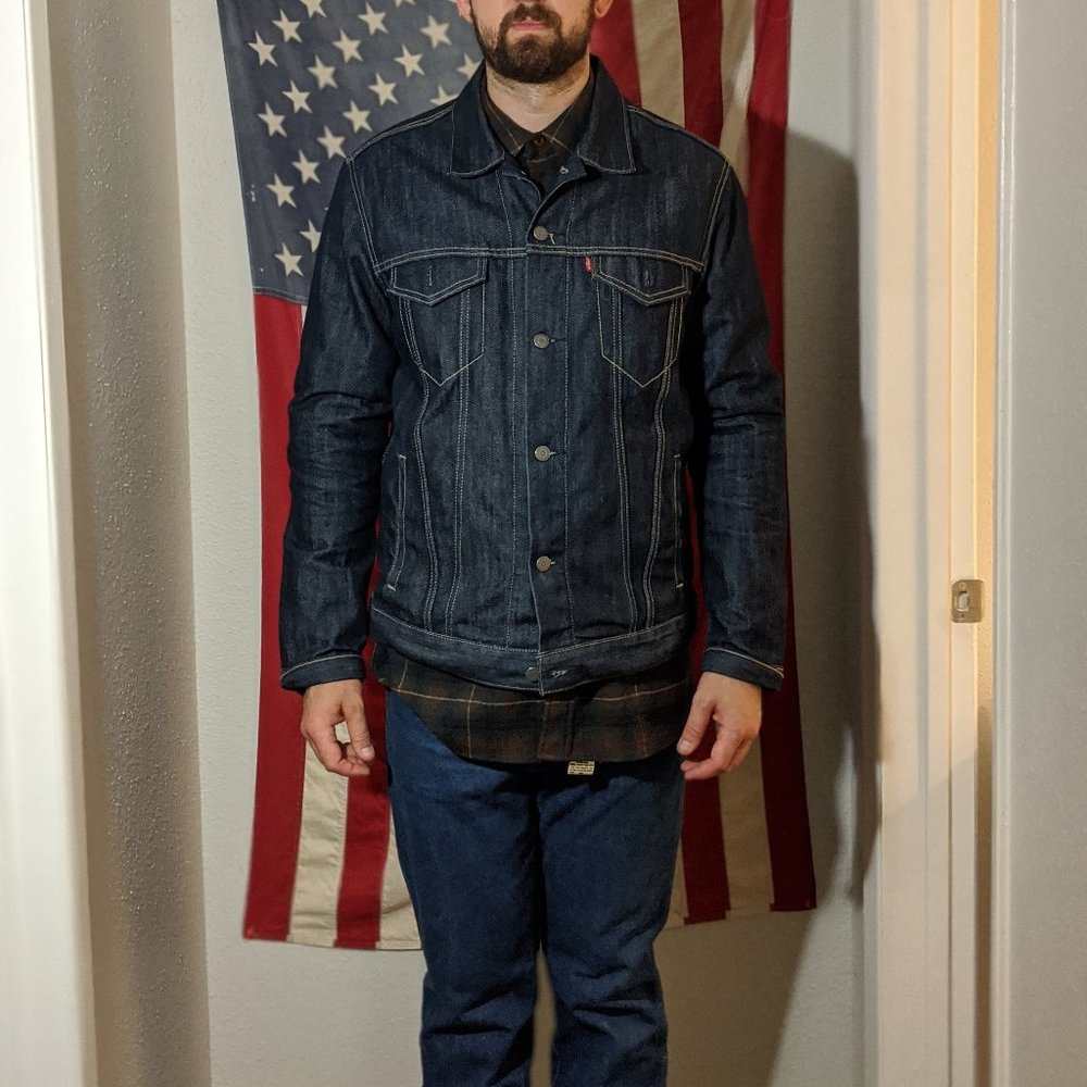 Men's Levi's Denim Jacket Dark Wash Large